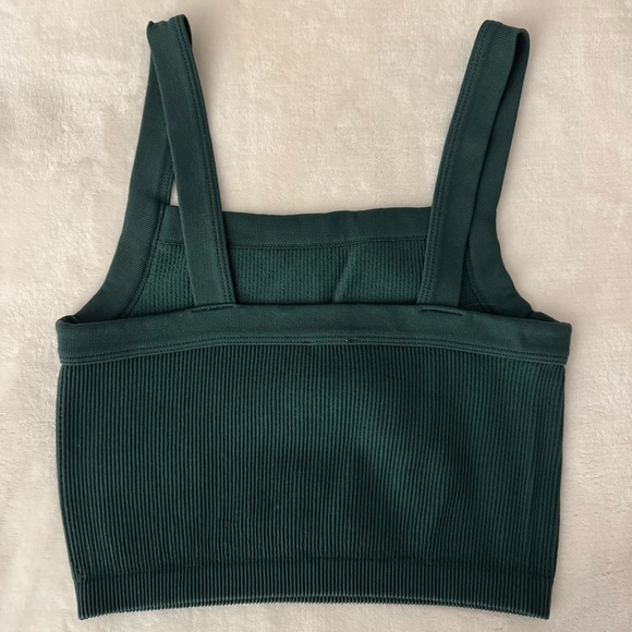 Cotton On - Green Ribbed Cropped Tank Top - Picture 2 of 3
